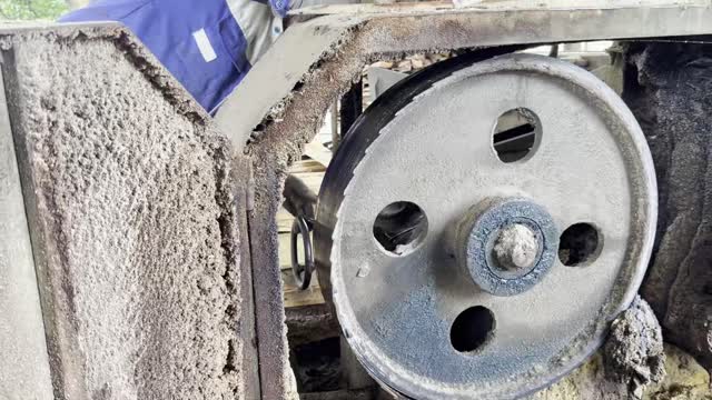 Dusty Sawmill Flywheel Pulley