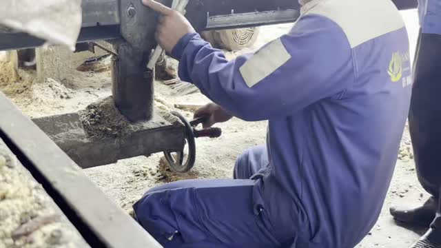 Worker Turning Machine Handwheel