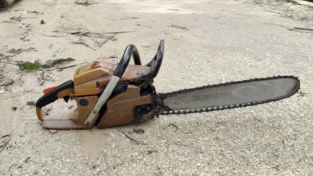 Chainsaw On The Ground