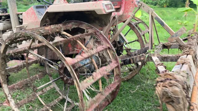 Tractor Tiller Wheel Close Up
