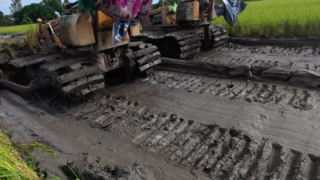 Machine Tracks In Mud