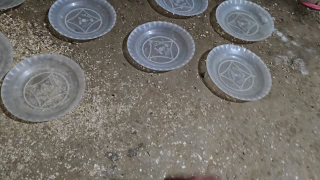 Plastic Plates On Floor
