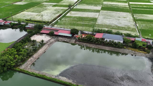 Drone View Of Duck Farm Complex