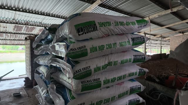 Duck Feed Bags Close Up