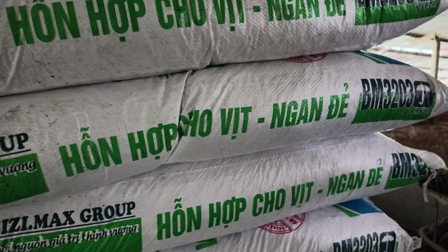 Duck Feed Bags Close Up
